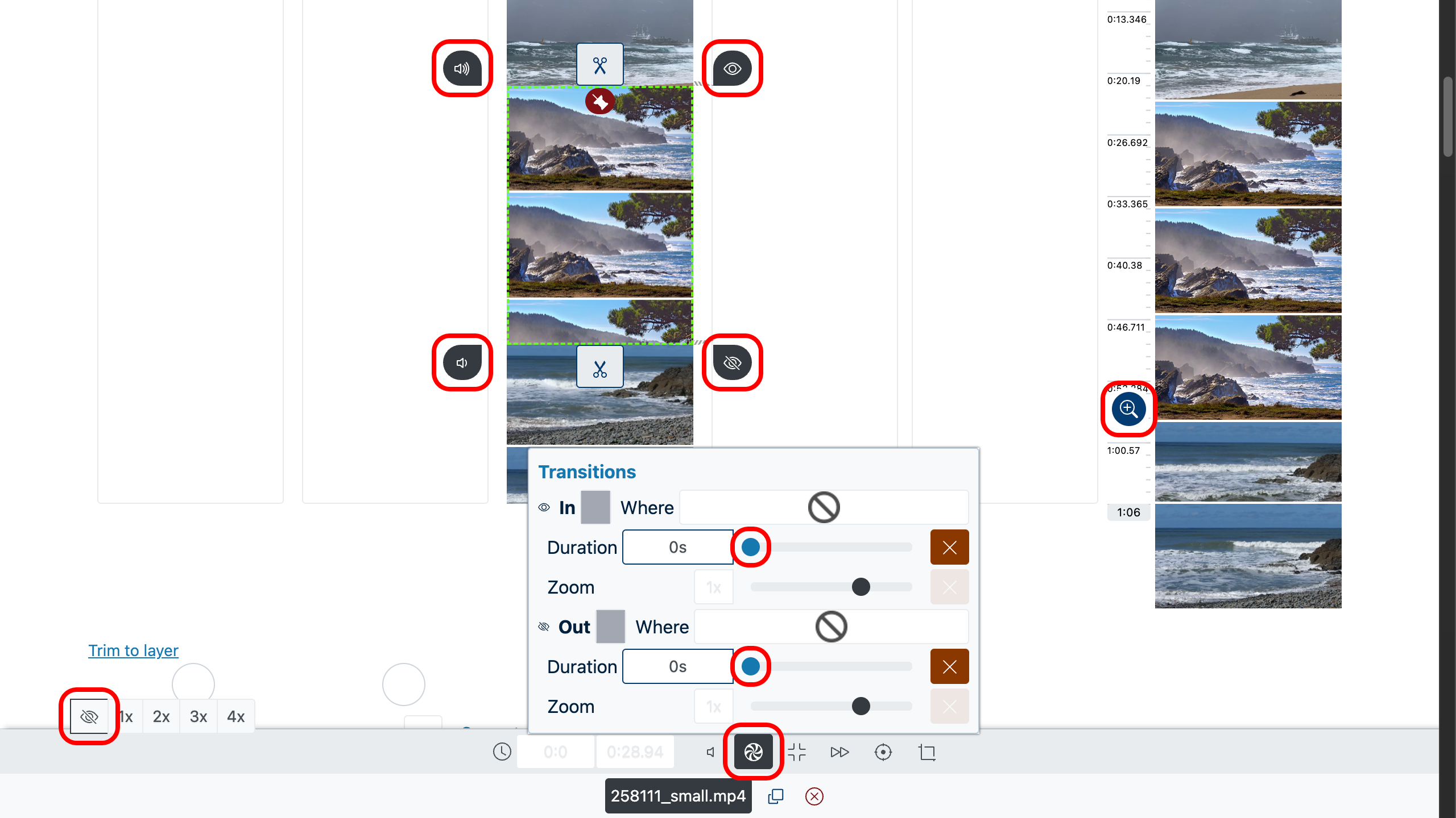 Unir videos sin transiciones - desactivar transiciones