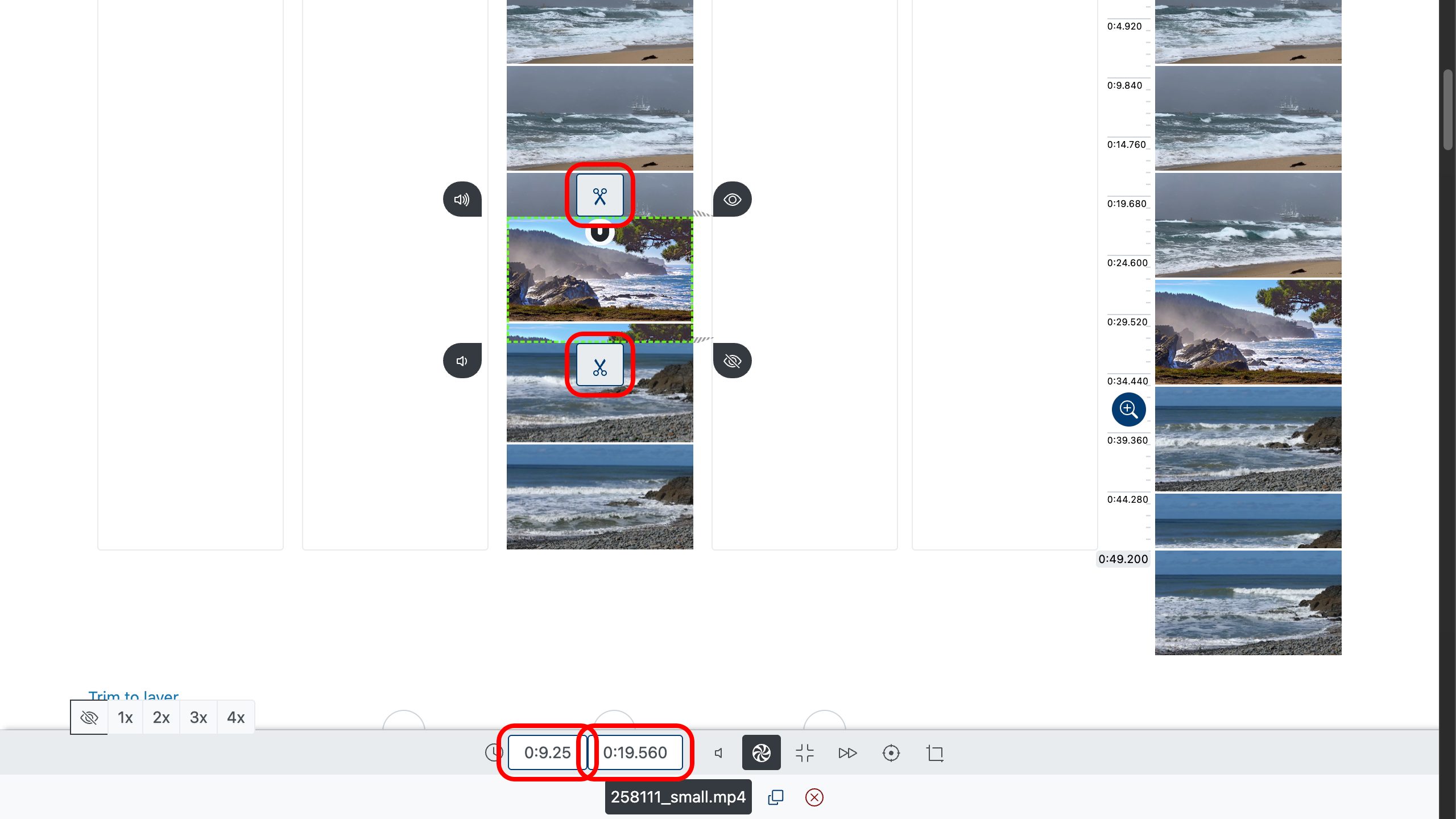 Unir videos sin transiciones - recortar video