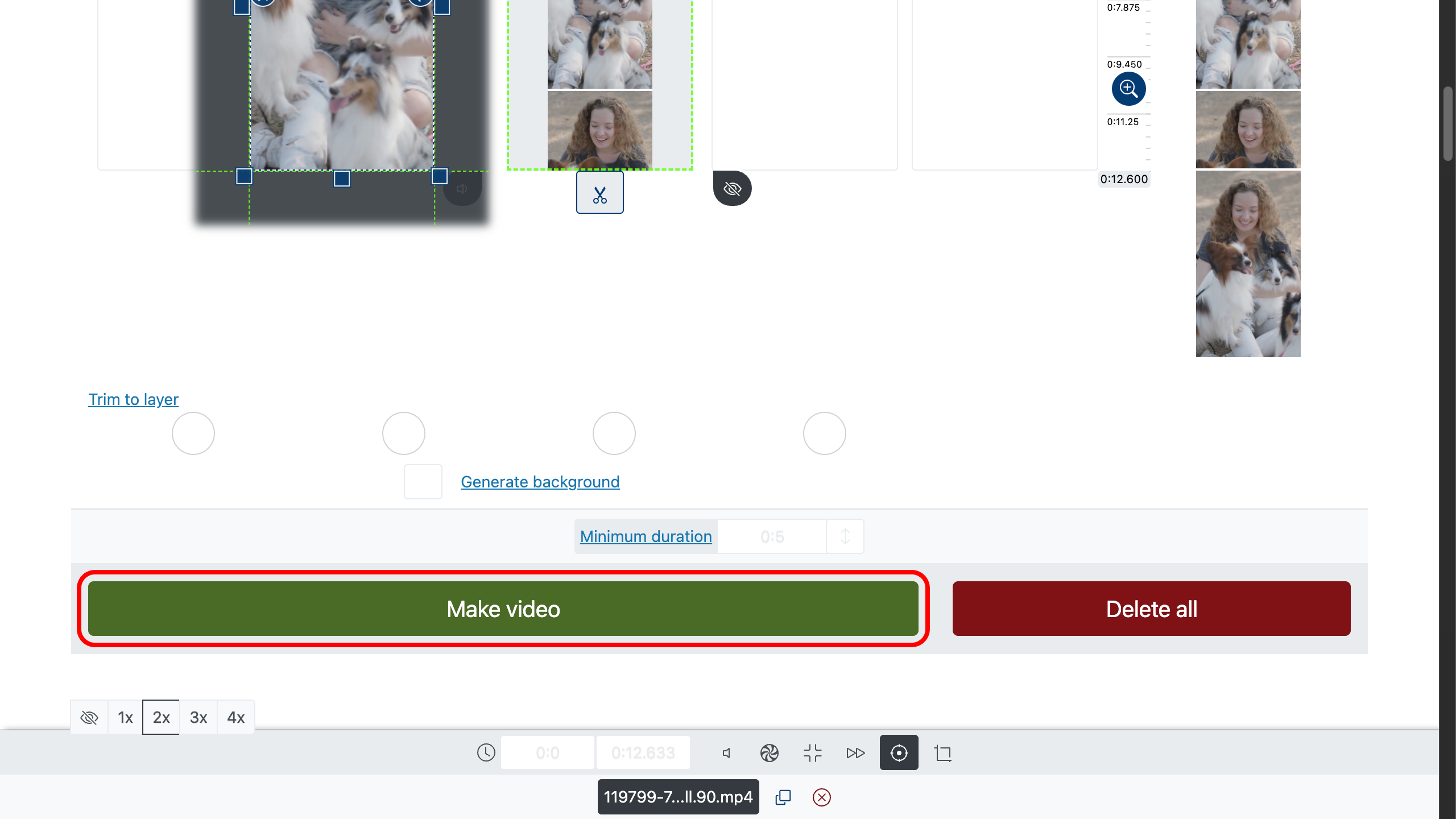 Exportar video girado