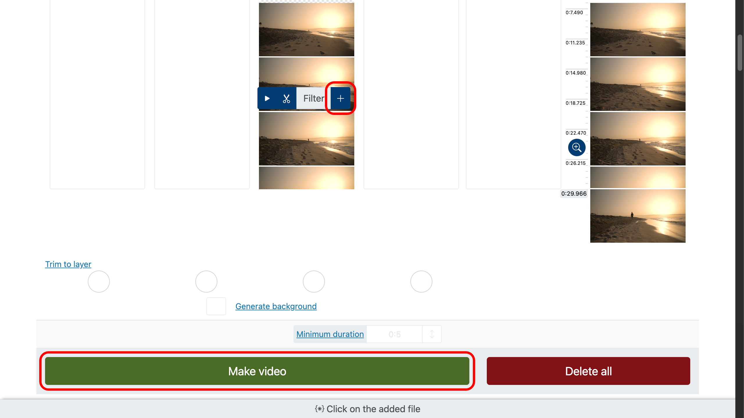 Crear video con velocidad cambiada